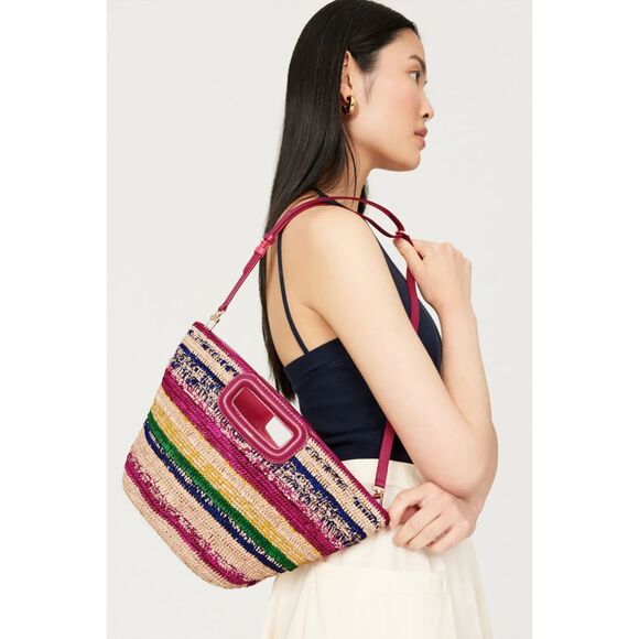 Maje Mini Striped Basket Bag -NWT